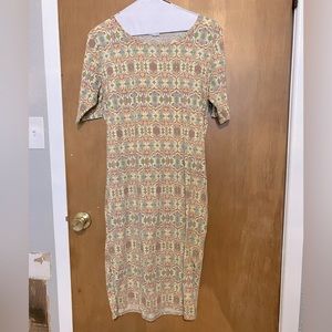 Patterned midi dress